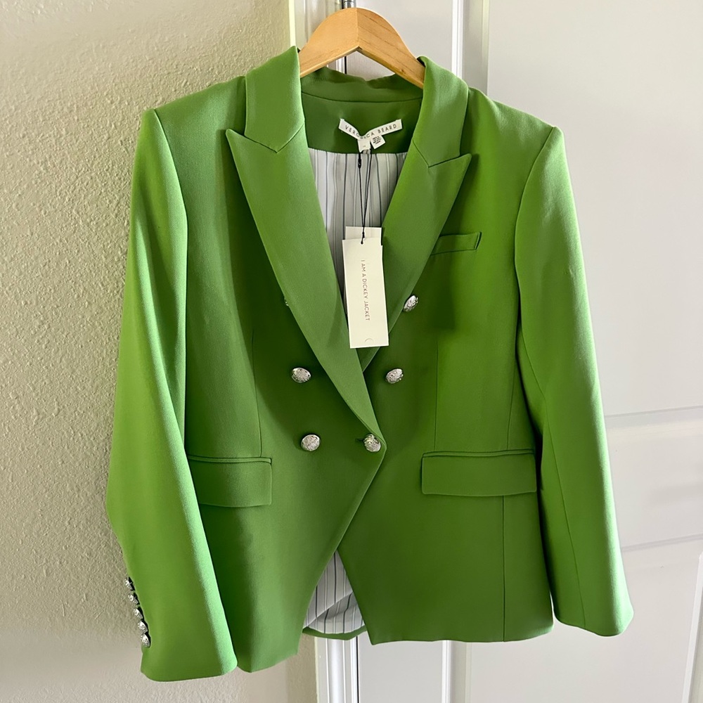 NWT Veronica Beard Miller Dickey Jacket .Color Green Tea .